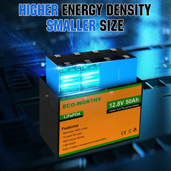 LiFePO4 12V 50Ah Lithium Iron Phosphate Battery - Image 6