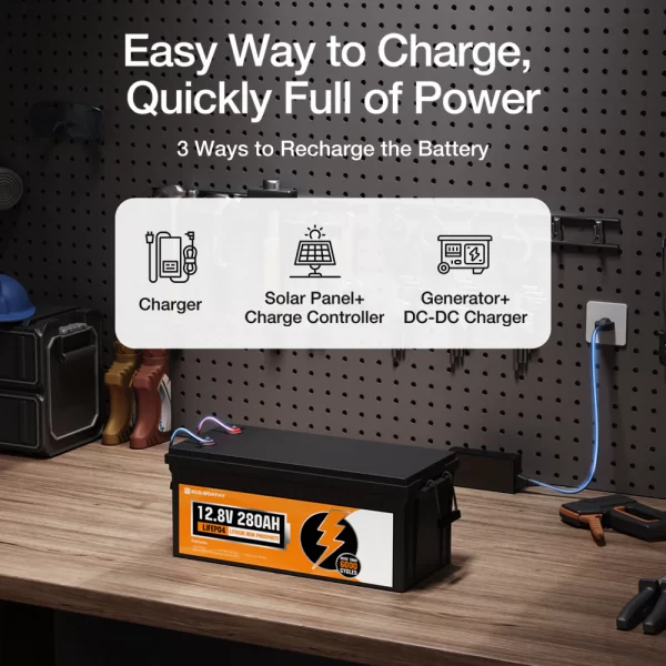 LiFePO4 12V 280Ah Lithium Iron Phosphate Battery With Bluetooth - Image 7