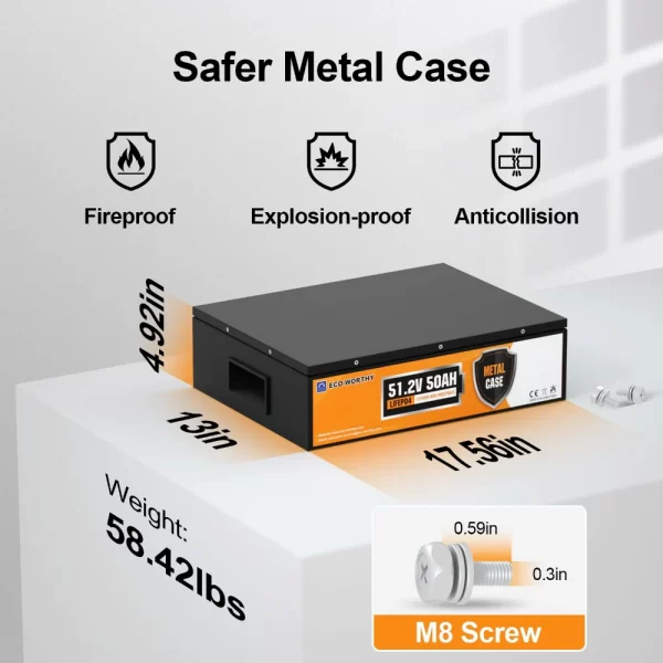 48V 50Ah Stackable LiFePO4 Battery - Image 6